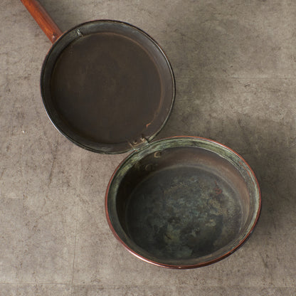 英国アンティーク 銅製 ベッドウォーミングパン