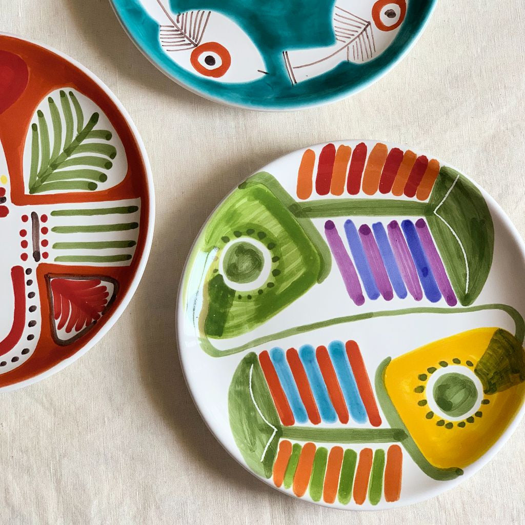 Susannna de Simone 絵皿 19cm カラフル