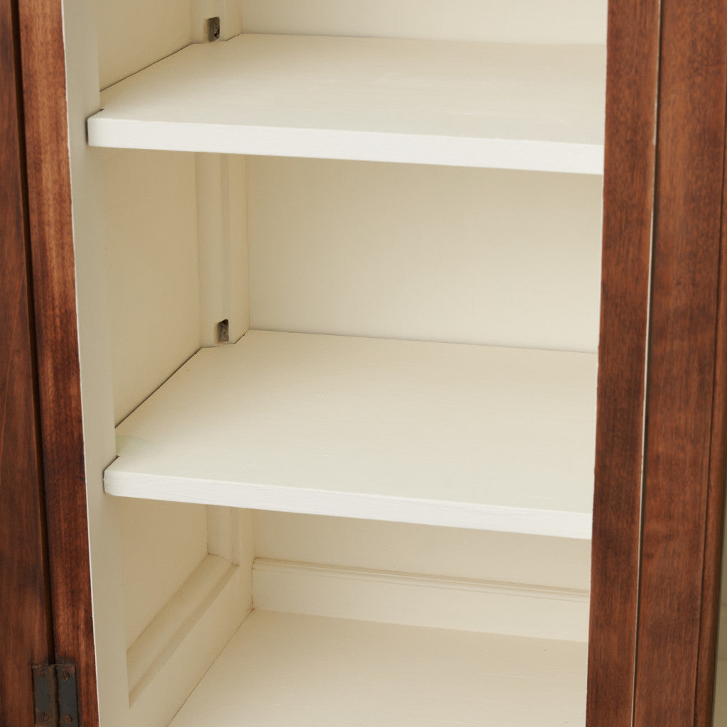 アンティーク ストリップド加工 ガラスキャビネット