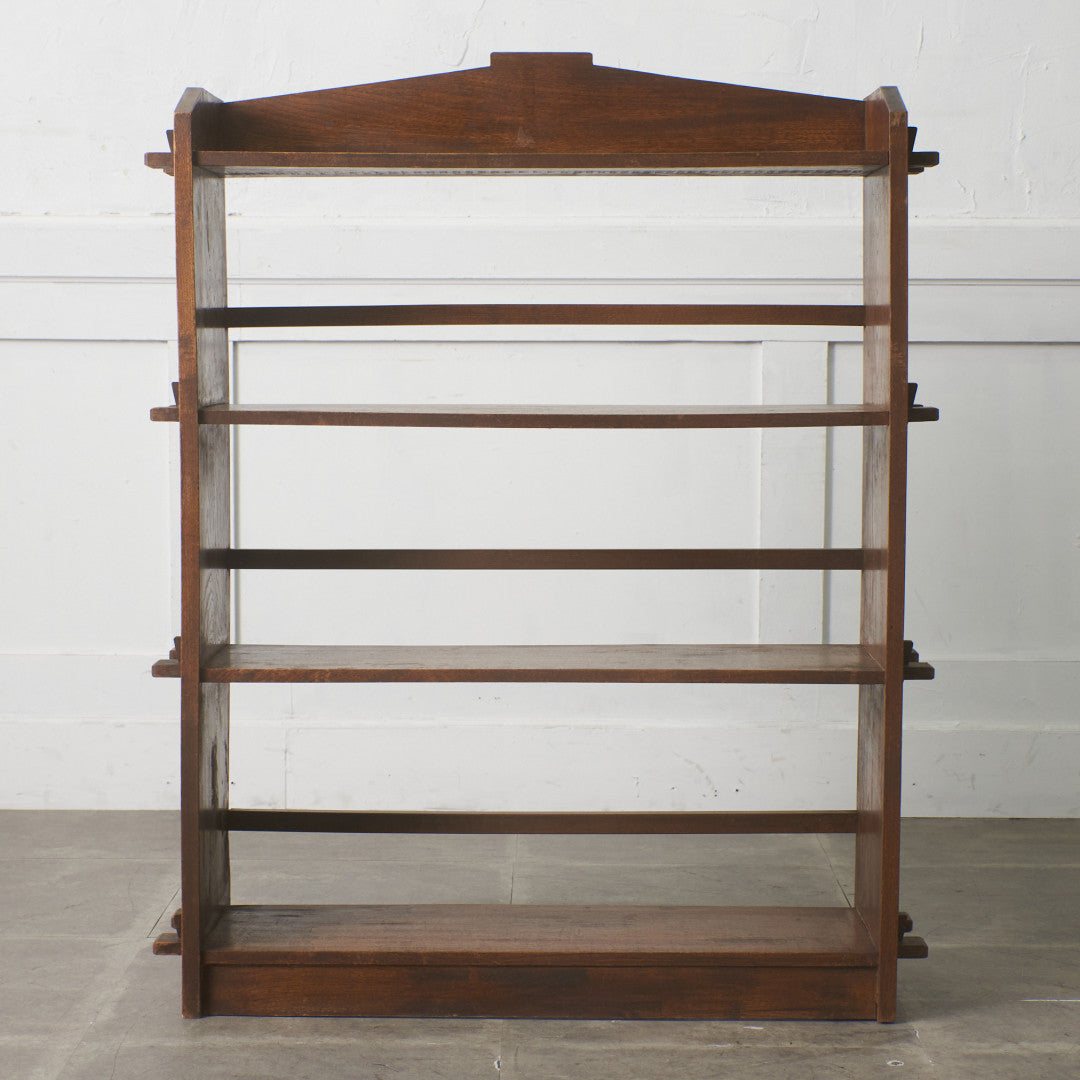 年代物 欅材 ブックケース