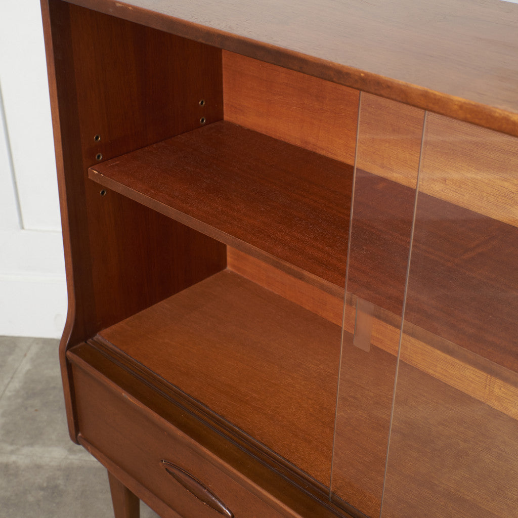 ヴィンテージ ナローガラスキャビネット