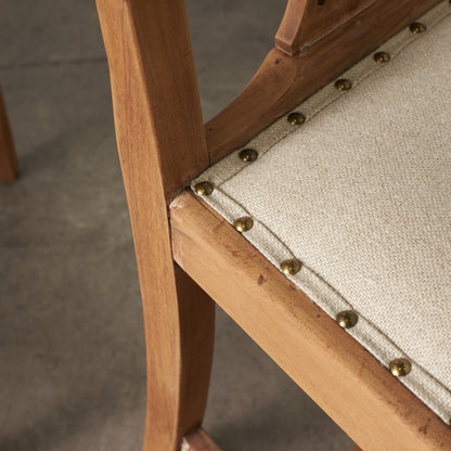 ストリップド加工 ダイニングチェア 4脚セット / 張替済