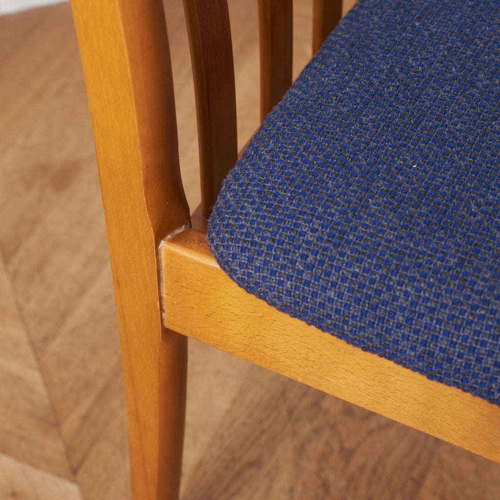 英国ヴィンテージ ダイニングチェア / 張替済