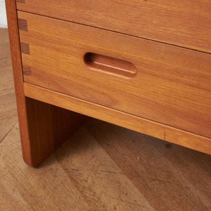 デンマークヴィンテージ チーク無垢材 5段チェスト