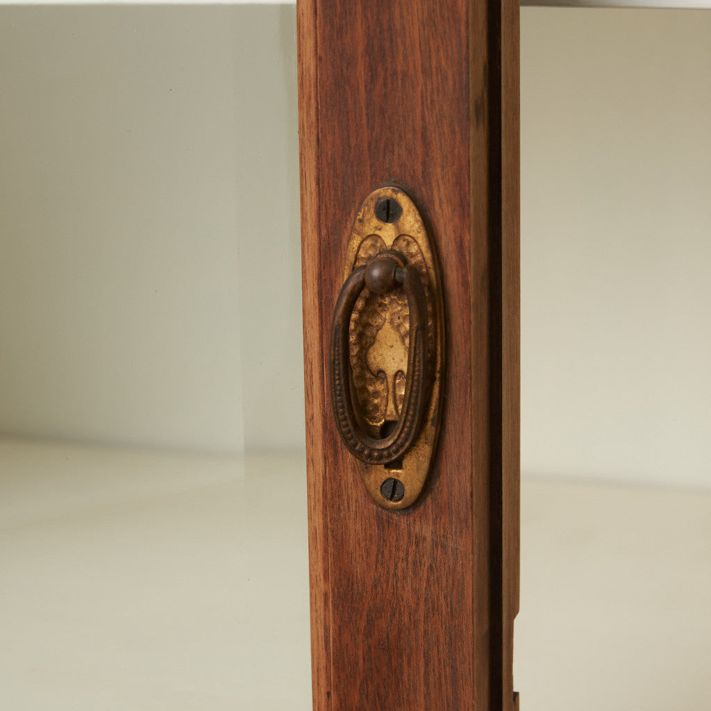 アンティーク ストリップド加工 ガラスキャビネット