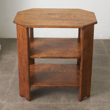 英国アンティーク アールデコ様式 オーク材サイドテーブル