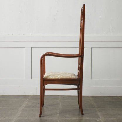 アールヌーボー ハイバック アームチェア / 張替済