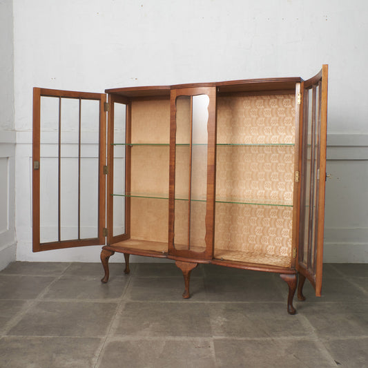 英国クラシック ディスプレイ ガラスキャビネット