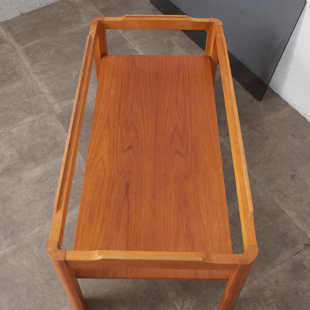 ヴィンテージ スモークガラストップ コーヒーテーブル