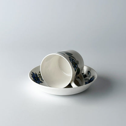 ART NOUVEAU アールヌーボー ブルー カップ＆ソーサー