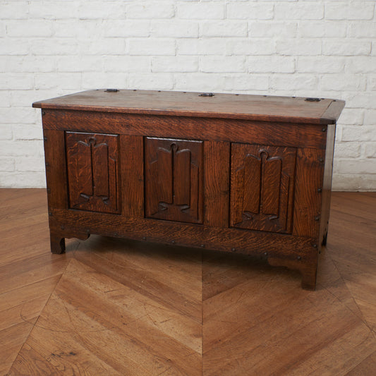 英国アンティーク オーク材 ブランケットボックス