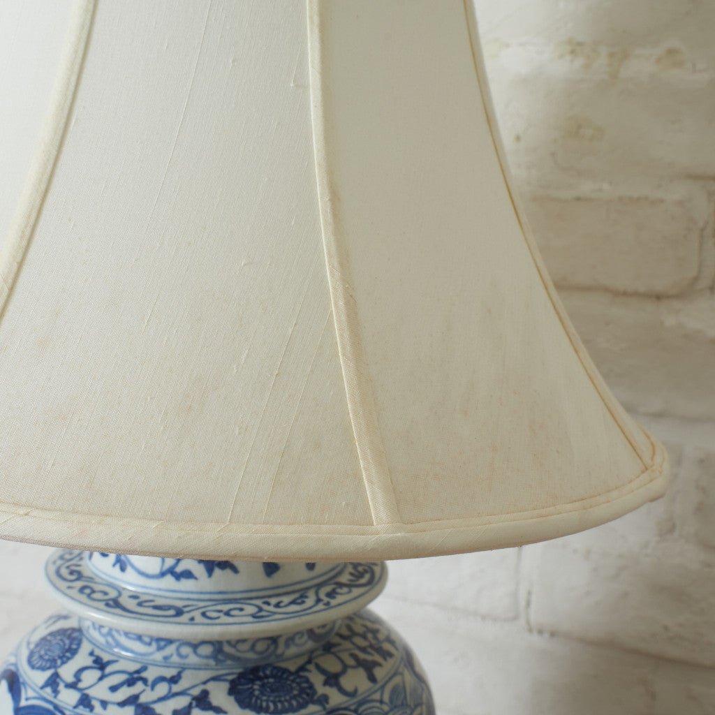 クラシック シノワズリースタイル 染付 テーブルランプ