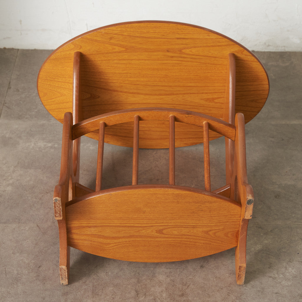 ヴィンテージ マガジンラック付き サイドテーブル