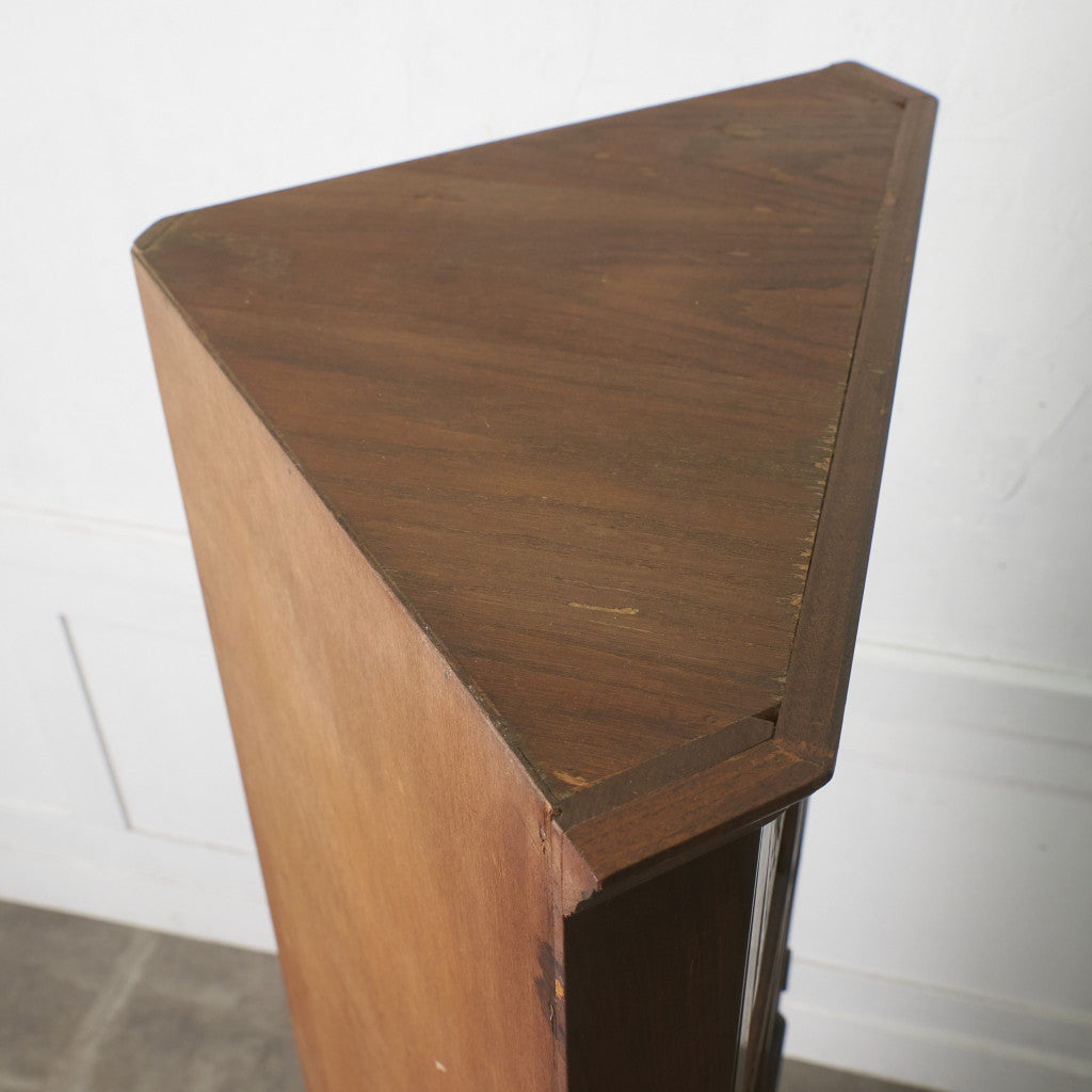 英国クラシック オーク材 コーナーキャビネット