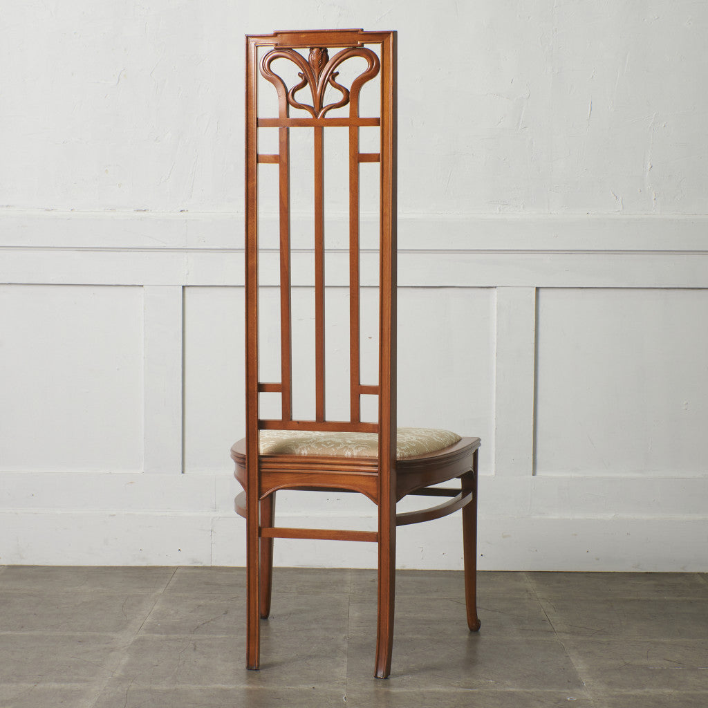 アールヌーボー ハイバックチェア / 張替済