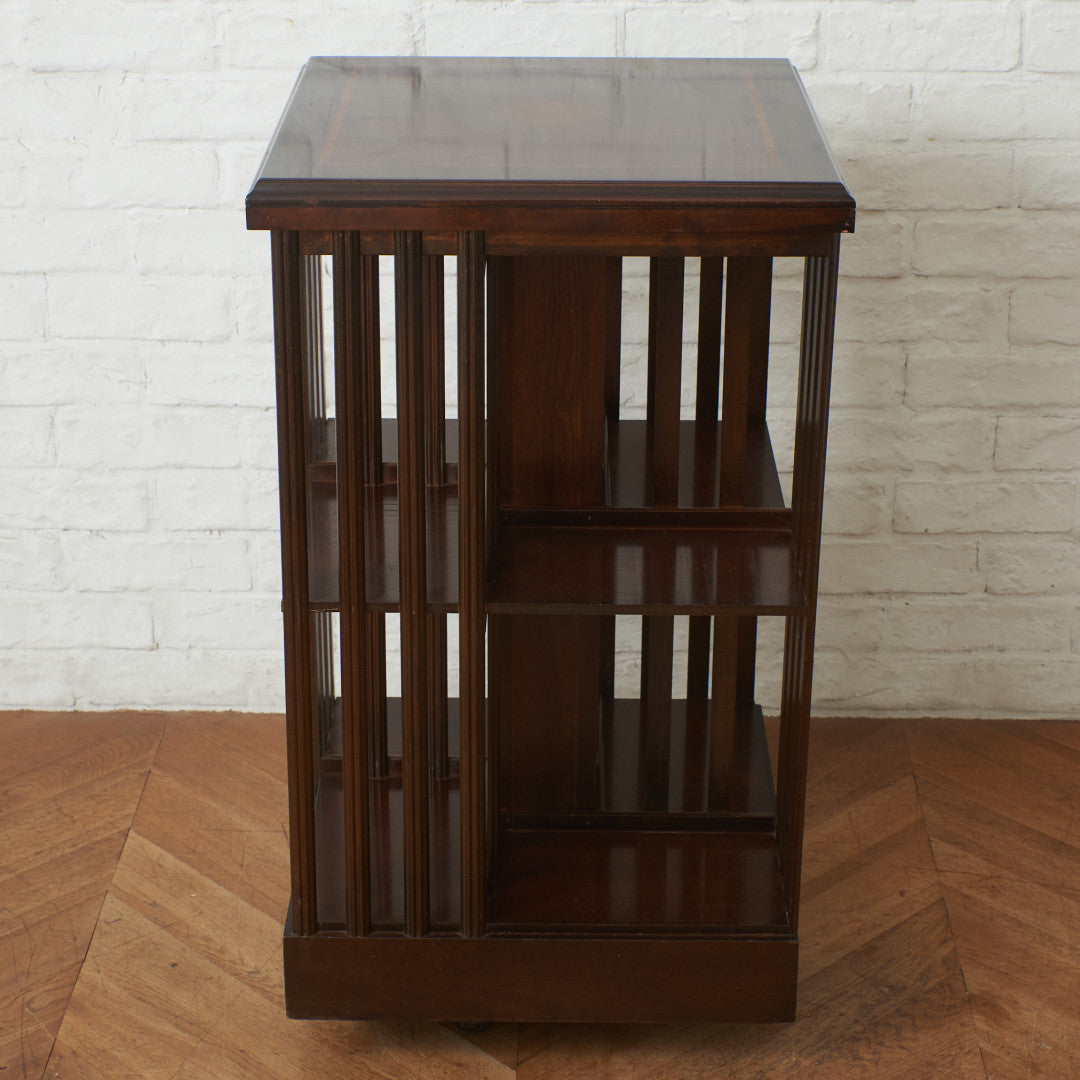 英国アンティーク リボルビングブックケース