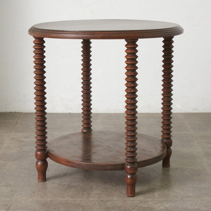 フランス アンティーク エルム材 サイドテーブル