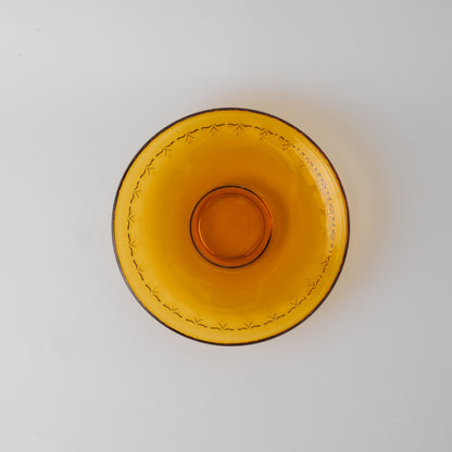 ガラス カップ&ソーサー FIORE アンバー