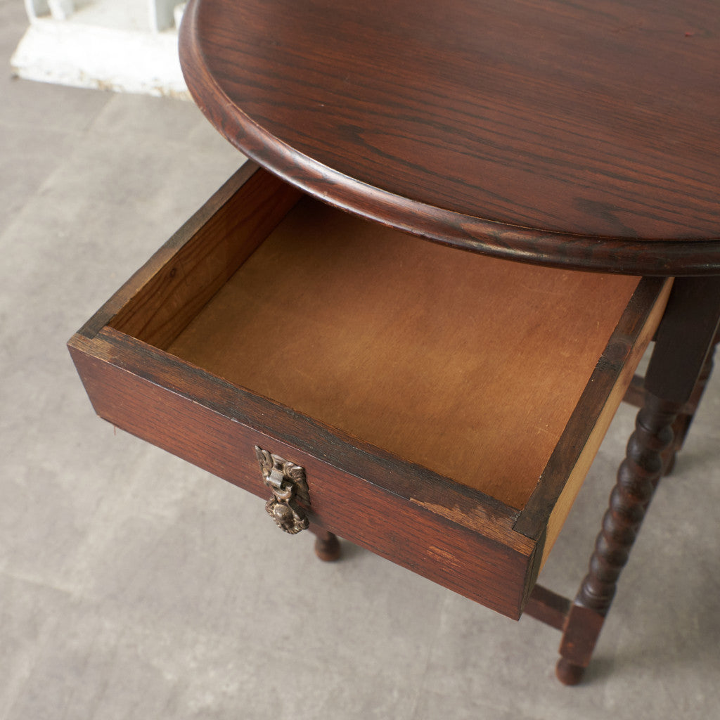 英国アンティーク バーリーシュガーツイスト サイドテーブル