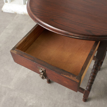 英国アンティーク バーリーシュガーツイスト サイドテーブル