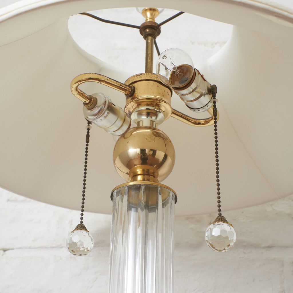 ハンガリー製 クリスタルガラス テーブルランプ