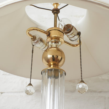 ハンガリー製 クリスタルガラス テーブルランプ