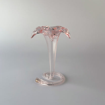 ヴィンテージ 花モチーフ ガラスフラワーベース