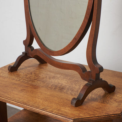 英国アンティーク マホガニー材 スタンドミラー