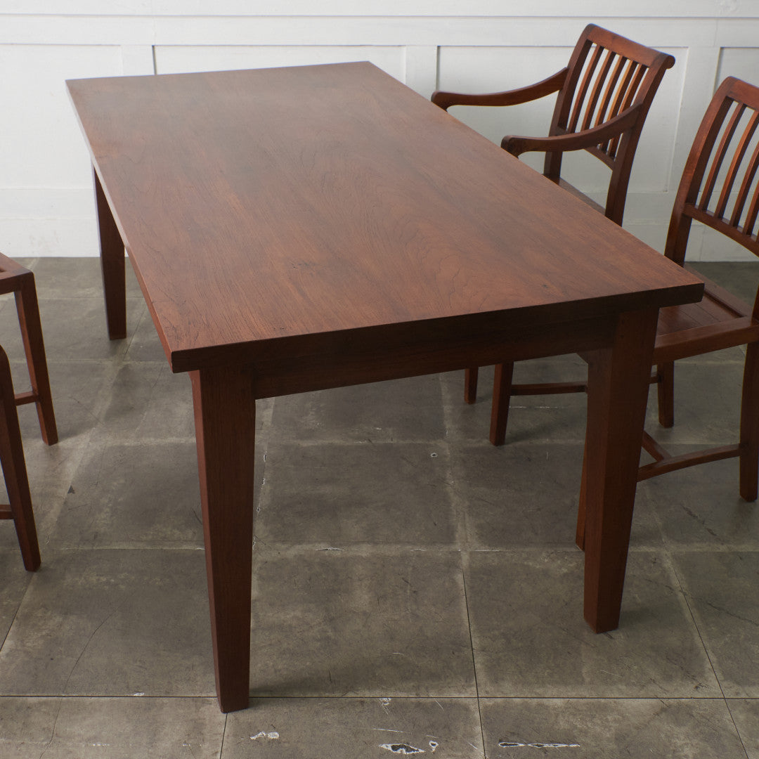 チーク無垢材 ダイニングテーブル