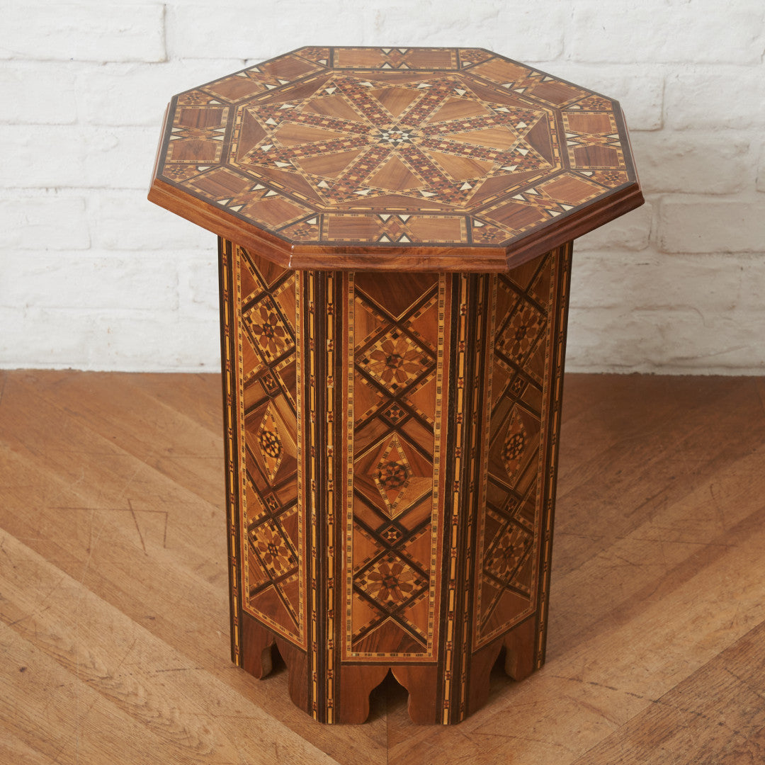 シリア製 寄木細工 サイドテーブル
