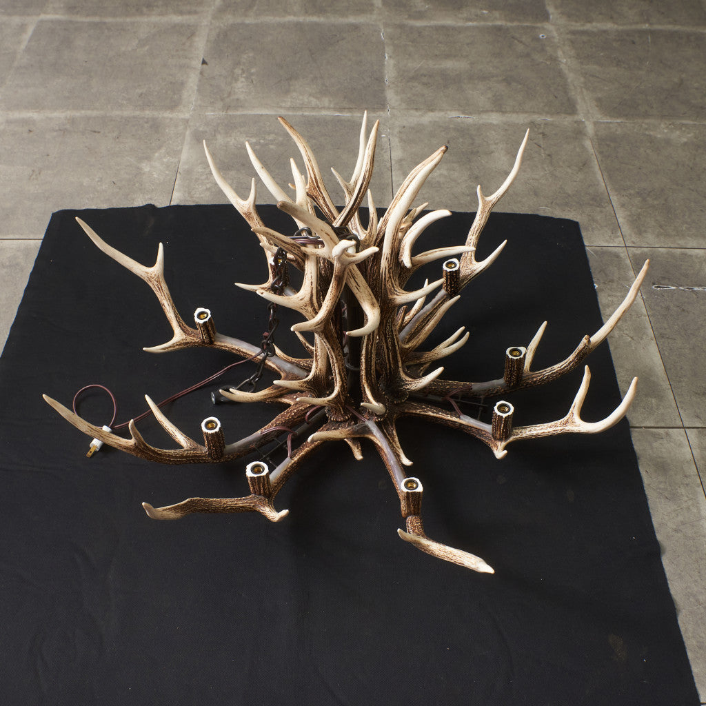 鹿角シャンデリア 9灯式