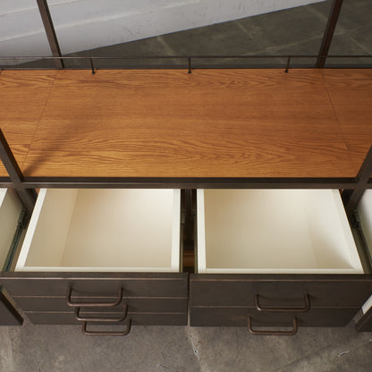 インダストリアル 金属x天然木 オープンシェルフ