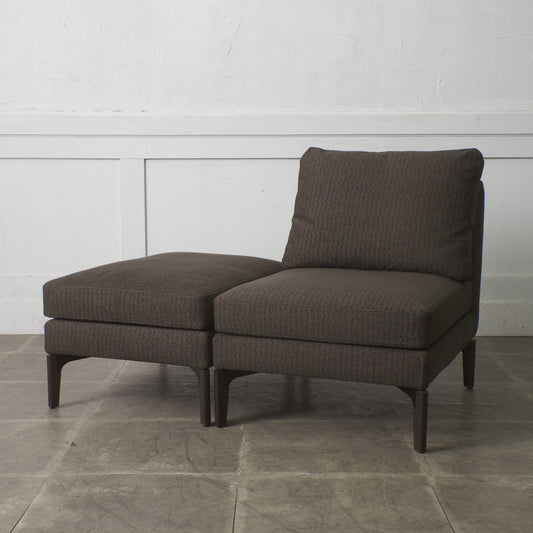 RUBEL アームレスソファ＆スツール 2点セット