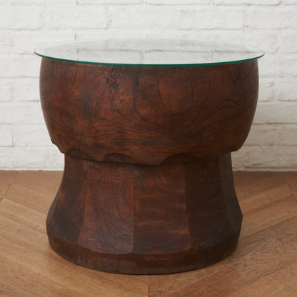 年代物 うす ガラス天板テーブル