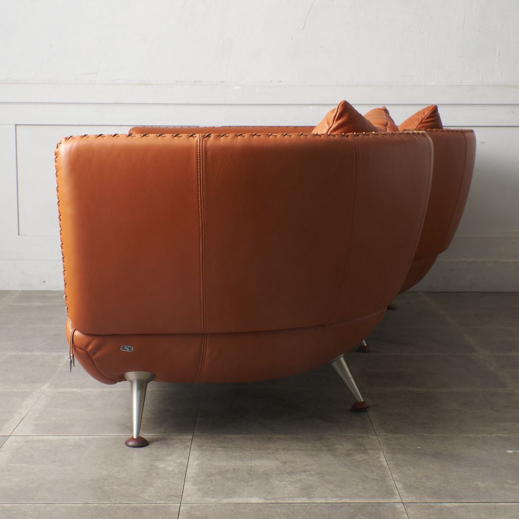 カウチソファ 総本革張り DS-102