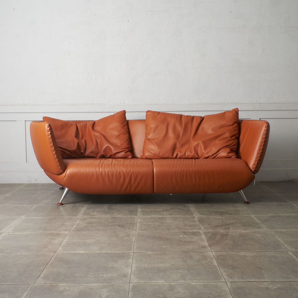 カウチソファ 総本革張り DS-102