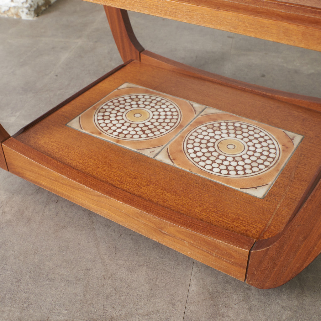 英国ヴィンテージ タイルトップ トロリー