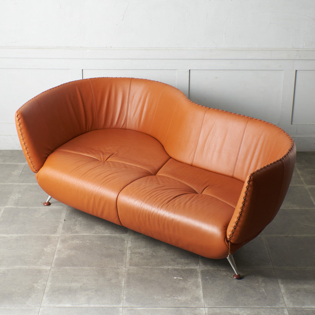 カウチソファ 総本革張り DS-102