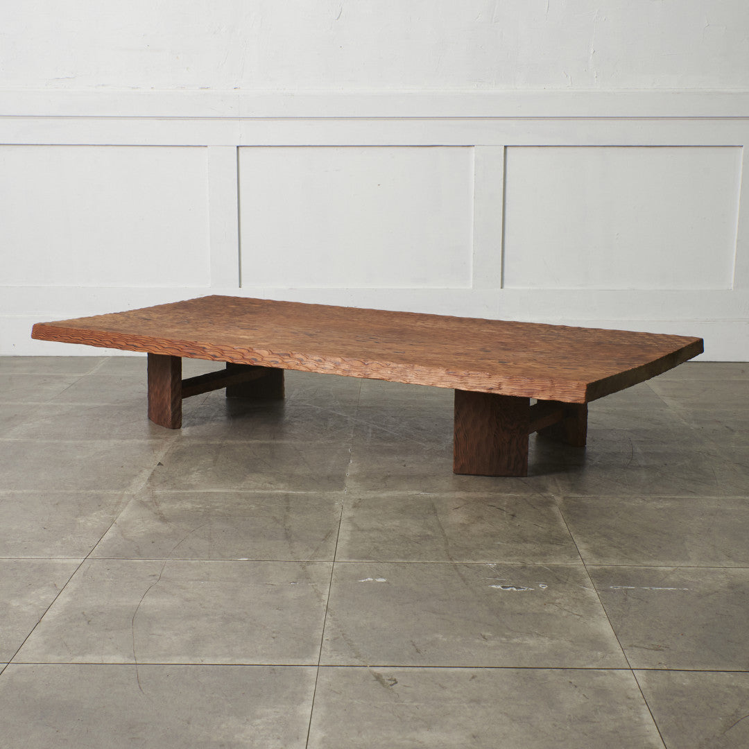 なぐり加工 座卓