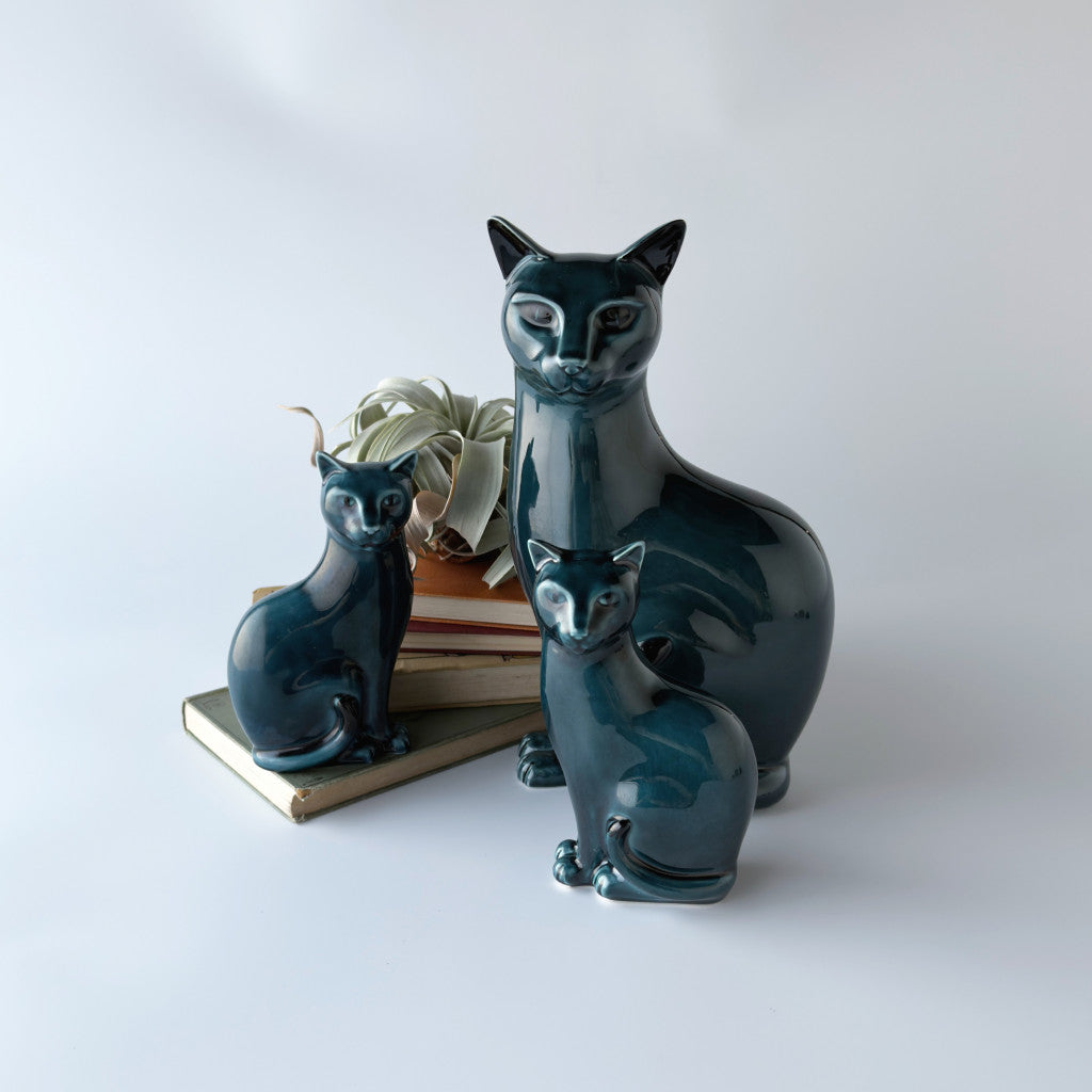 ヴィンテージ 猫のフィギュリン 大