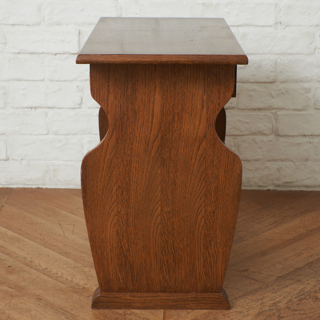 英国クラシック マガジンラック付きサイドテーブル