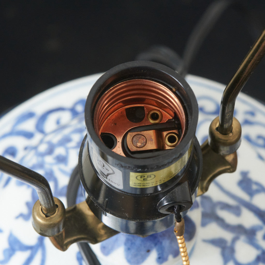 クラシック シノワズリースタイル 染付 テーブルランプ