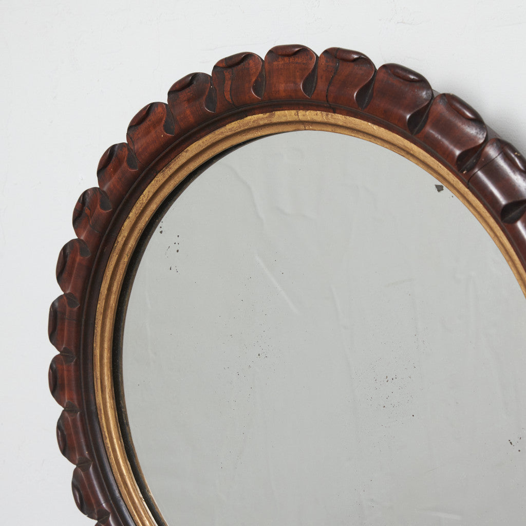 英国ヴィンテージ ローズウッド材 ウォールミラー