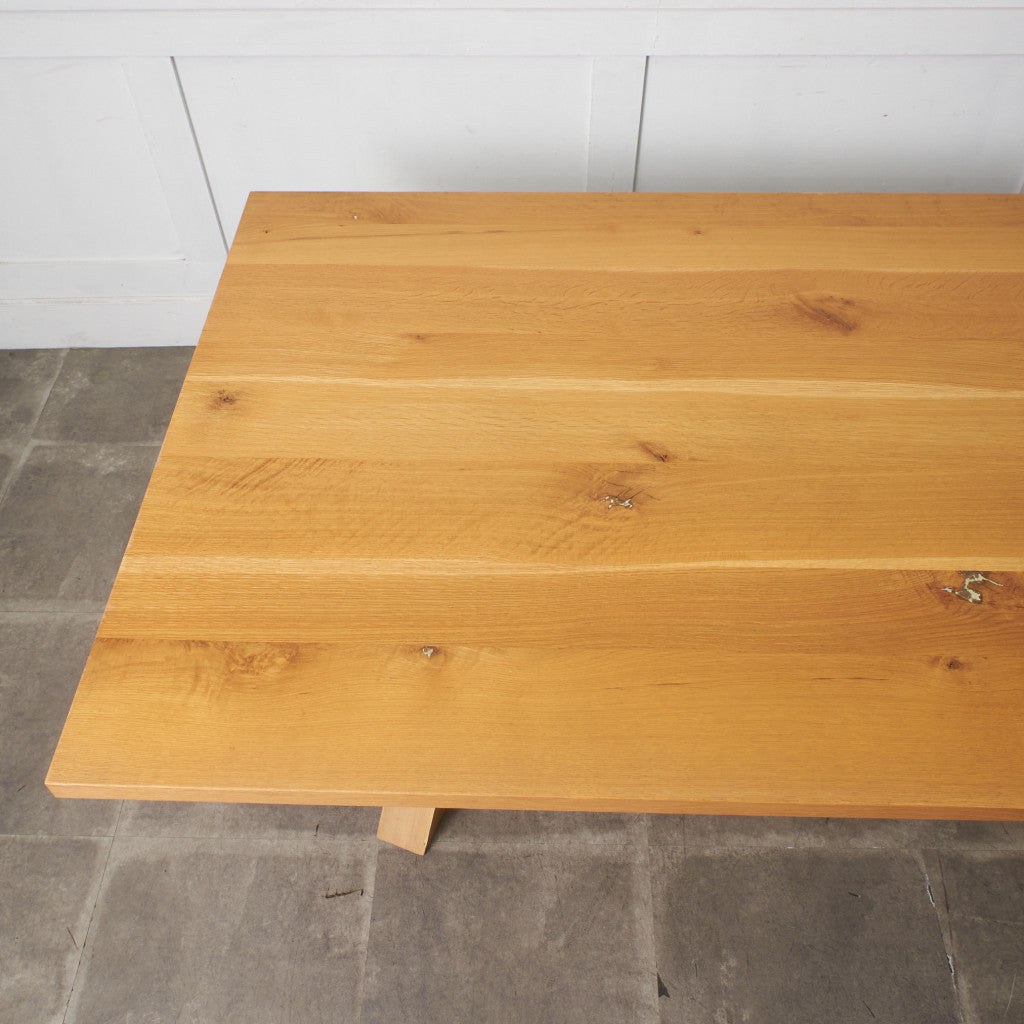 オーク無垢材 Xフレーム ダイニングテーブル