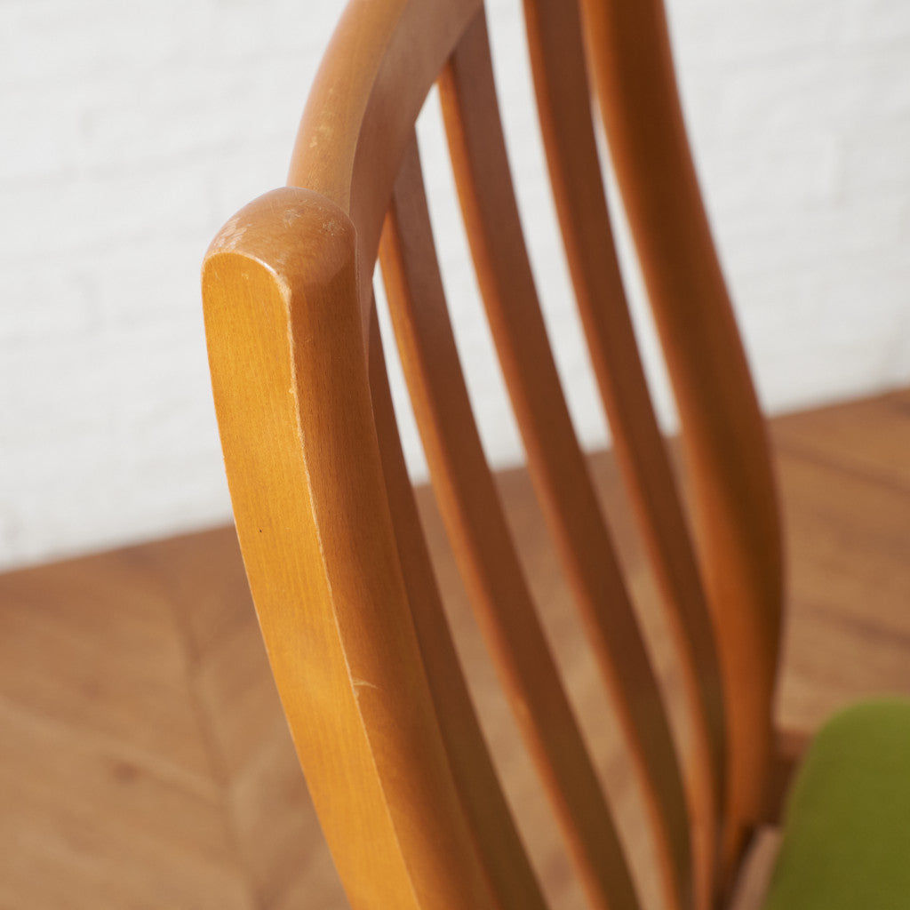 英国ヴィンテージ ダイニングチェア / 張替済