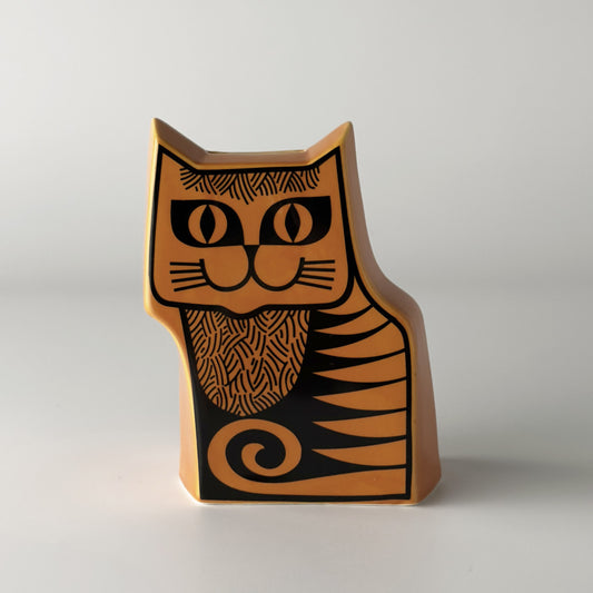 Hornsea Cat Moneybox Orange
