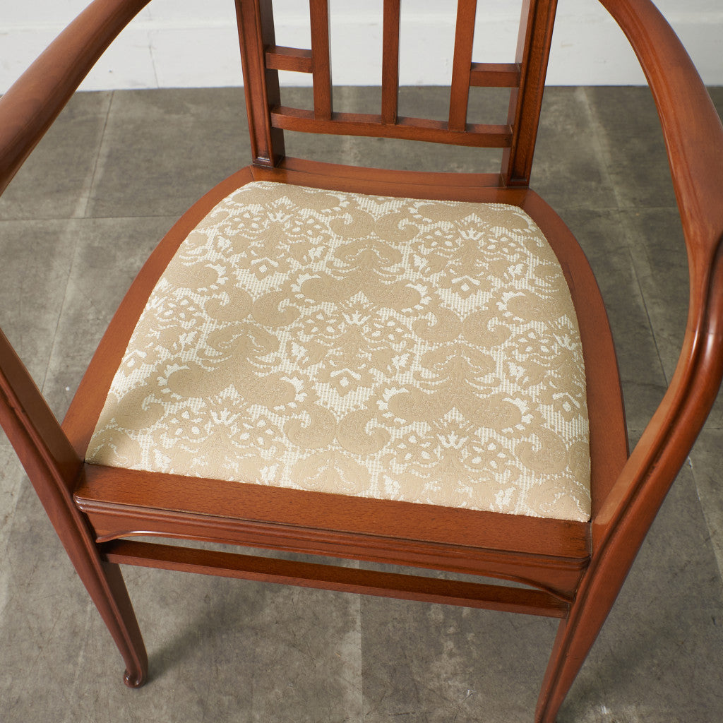 アールヌーボー ハイバック アームチェア / 張替済