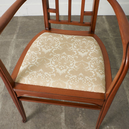 アールヌーボー ハイバック アームチェア / 張替済