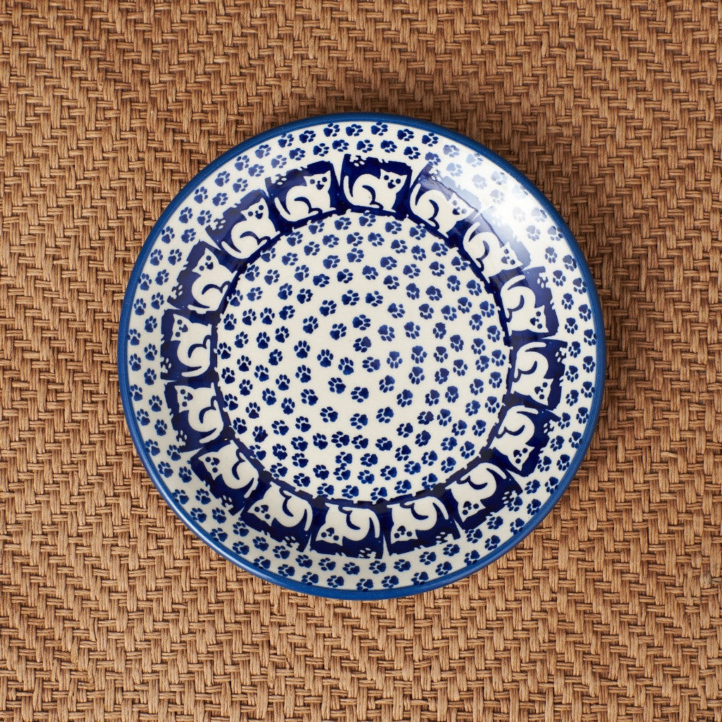 ポーリッシュポタリー プレート ネコ B 17cm