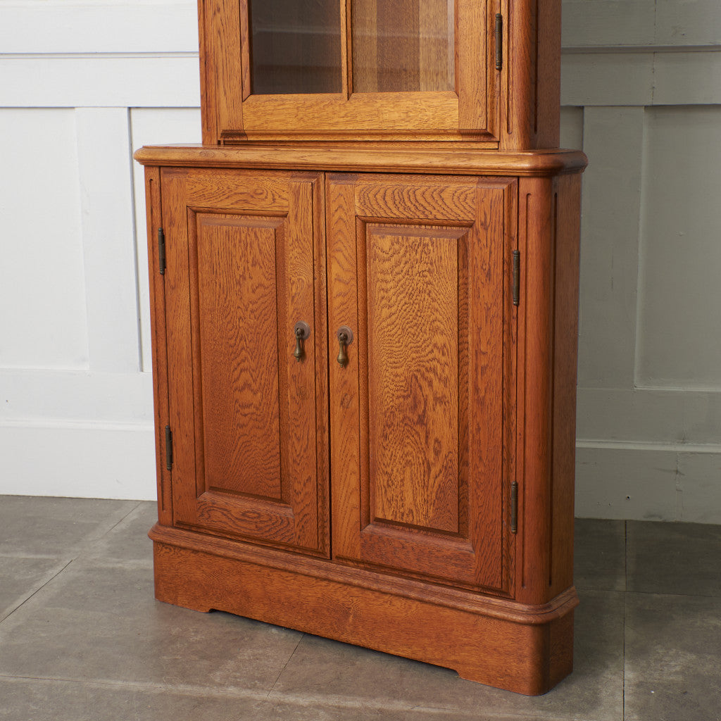 クラシック オーク材 コーナーキャビネット